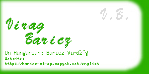 virag baricz business card